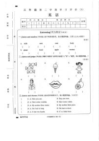 甘肃省定西市通渭县西关小学教育集团联考2024-2025学年三年级下学期6月月考英语试题