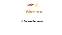 冀教版（三起）2024Lesson 4 Follow the rules.图文ppt课件