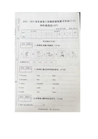 陕西省铜川市耀州区铜川市新区景丰中小学2024-2025学年四年级下学期5月月考英语试题
