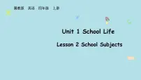 小学英语冀教版（三起）2024四年级上册（2024）Lesson 2 School subjects教课内容课件ppt
