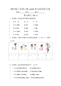 英语三年级上册（2024）Unit 2 What's your name?精品单元测试精练