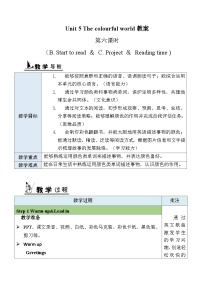 小学Unit 5 The colourful world Part C表格教案