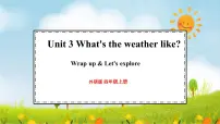 小学英语外研版（三起）2024四年级上册（2024）Unit 3 What's the weather like?课前预习ppt课件
