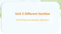 小学英语Unit 2 Different families Part B教案配套ppt课件