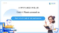 小学英语人教版PEP（2024）三年级上册（2024）Unit 4 Plants around us Part A备课ppt课件
