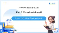 人教版PEP（2024）三年级上册（2024）Unit 5 The colourful world Part A备课课件ppt