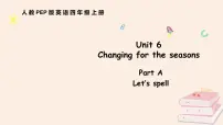 人教版PEP（2024）四年级上册（2024）Unit 6 Changing for the seasonsPart A教课内容课件ppt