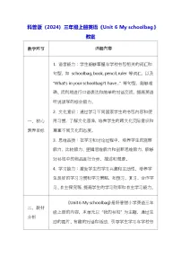 小学科普版（2024）Unit 6 My schoolbag表格教学设计及反思