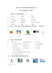 小学英语译林版（三起）（2024）四年级上册（2024）Unit 6 Weather精品练习