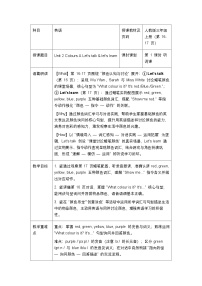 小学英语人教版PEP（2024）三年级上册（2024）Unit 2 Different families Part A表格教学设计及反思