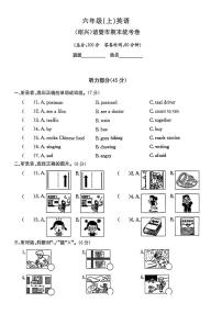 浙江省绍兴市诸暨市2024-2025学年六年级上学期期末英语试题及答案