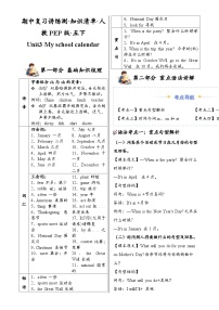 Unit3（知识清单）-2024-2025学年五年级英语下学期期中复习讲练测（人教PEP版）-A4