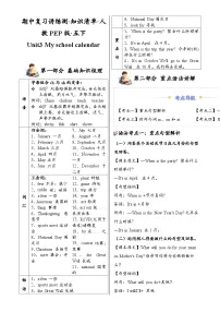 Unit3（知识清单）-2024-2025学年五年级英语下学期期中复习讲练测（人教PEP版）-A4