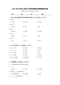（期末培优卷）期末全真模拟培优卷-三年级下学期英语冀教版（三起）（2024）（含答案解析）