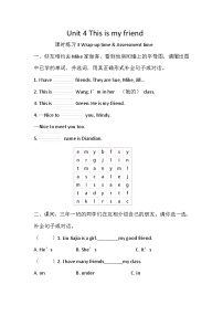 英语Unit 4 This is my friend同步测试题