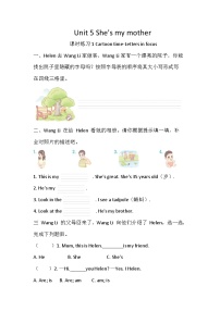 小学英语译林版（三起）（2024）三年级上册（2024）Unit 5 She's my mother同步达标检测题