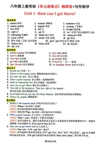 人教版六年级册英语上册期末1-6单元必背重难点知识点汇总