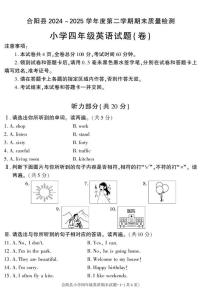 陕西省渭南市合阳县2024-2025学年四年级下学期期末考试英语试卷