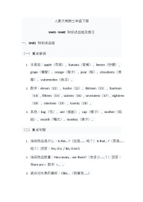 小学英语人教大同版（2024）三年级下册（2024）人教大同版三年级下册Unit 1 All about fruit精品复习练习题