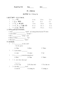 小学英语辽师大版（三起）（2024）五年级下册Unit 12 Having fun精品课时练习
