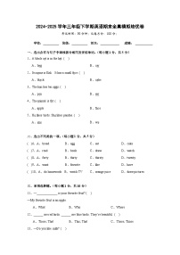 期末全真模拟培优卷-闽教版小学英语三下（含解析）