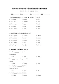 期末核心素养培优卷-五年级下学期英语科普版（含解析）