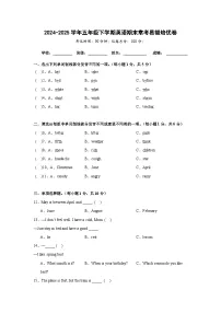 期末常考易错培优卷-五年级下学期英语陕旅版（三起）（含答案解析）