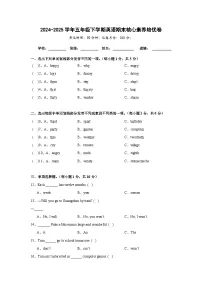 期末核心素养培优卷-五年级下学期英语陕旅版（三起）（含答案解析）