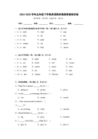 期末高频易错培优卷-五下英语闽教版（三起）（含解析）