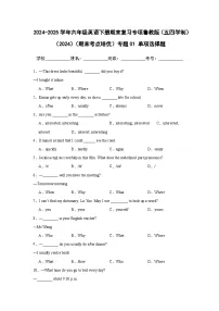 【期末】专题01 单项选择题-鲁教版（五四制）小学英语六下-期末复习考点培优专项卷（含解析）
