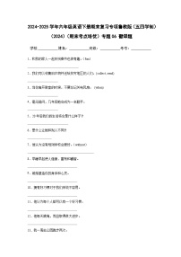 【期末】专题06 翻译题-鲁教版（五四制）小学英语六下-期末复习考点培优专项卷（含解析）