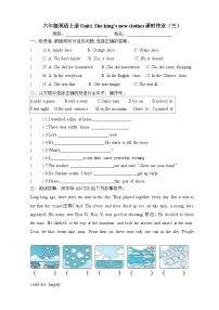 牛津译林版六年级上册Unit 1 The king's new clothes复习练习题