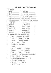 小学英语牛津译林版六年级上册Unit 3 Holiday fun课时练习