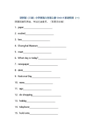 小学英语牛津译林版六年级上册Unit 4 Then and now同步练习题