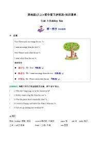 小学牛津译林版Unit 3 Holiday fun导学案