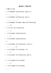 期末复习 字母的书写专项练习（含解析）-人教版英语三年级上册