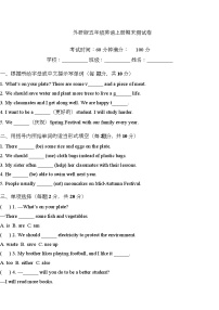 期末测试卷（试题）-2025-2026学年外研版（三起）英语五年级上册