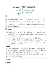 Unit 2 (知识清单)--2024-2025学年三年级英语下学期期中复习讲练测(北京版·2024)（含答案与解析）