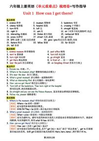 2025学年期末复习资料 人教版PEP六年级英语上册Unit1-6单元知识点+单元作文