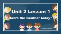 英语四年级下册（2024）Lesson 1 How's the weather today?评优课ppt课件
