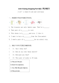 人教版PEP（2024）四年级下册（2024）Part B精练