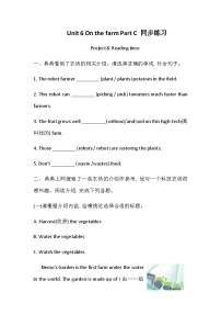 小学英语人教版PEP（2024）四年级下册（2024）Part C课时作业