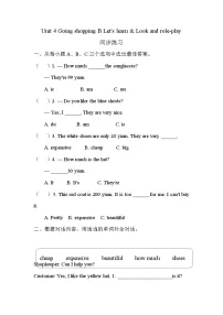人教版PEP（2024）四年级下册（2024）Part B精品随堂练习题