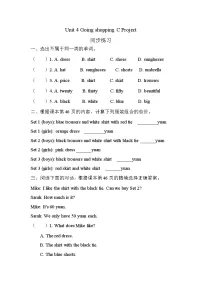 小学英语人教版PEP（2024）四年级下册（2024）Part C精品课后作业题