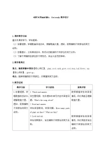 小学英语外研版join in（2024）四年级下册Unit 4 Friends for life表格教学设计