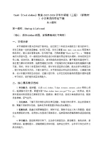 外研版（三起）2024Unit 6 Cool clothes教案设计