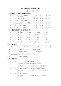 小学英语沪教牛津版(六三制一起)(2024)三年级下册（2024）Unit 6 What are our homes like?第一课时课堂检测
