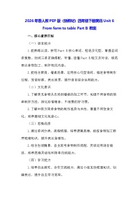 小学英语人教版PEP（2024）四年级下册（2024）Part B教学设计