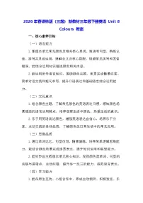 译林版（三起）（2024）Unit 8 Colours教案
