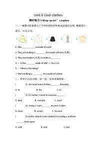 小学英语外研版（三起）2024四年级下册（2024）Unit 6 Cool clothes精品课时作业
